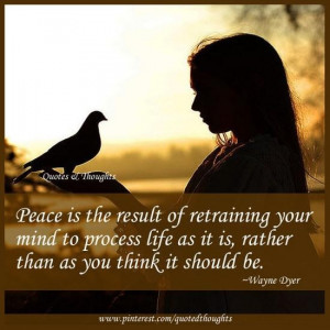 ... life as it is, rather than as you think it should be. ~Wayne Dyer