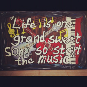 ... painting #canvas #quotes #quote #music #guitar (Taken with instagram