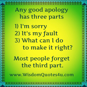 Some people forget the whole concept of an apology and never recognize ...