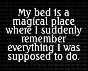funny saying about bed