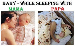 Baby while sleeping with Mama Vs with Papa