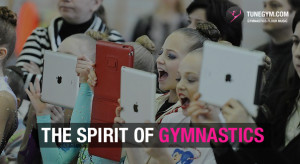 young gymnastics fans cheering @ Tunegym.com gymnastics floor music