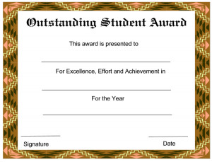 Outstanding Student Award...
