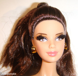 ... Barbie Long Brunette Nude Barbie Model Muse Doll Rooted Eyelashes mn68