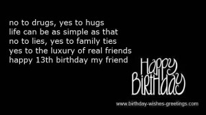 13th birthday wish best friend -