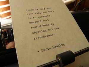 Doris Lessing Quote Handtyped on Vintage by DaysLongPast on Etsy, $10 ...