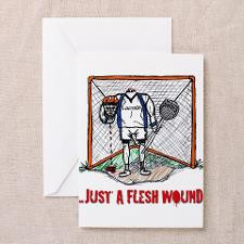 Lacrosse Goalie Fleshwound Greeting Card for