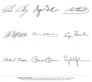 Presidential signatures