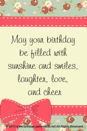 smiles, laughter, love, and cheer. #cute #birthday #sayings #quotes ...