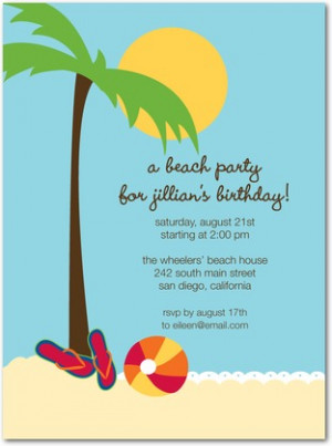Beach Bash - Birthday Party Invitations - Oh Joy! - Sky - Blue : Front