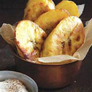 Fried Plantains with Sweet Cream Sauce Printable Recipe
