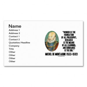 Wonder Foundation Philosophy Quote Double-Sided Standard Business ...