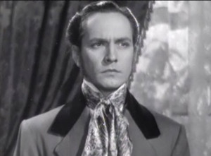 Fredric March as Robert Browning in 