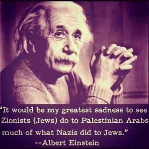 Einstein’s quote over Joden, Nazis en Palestina