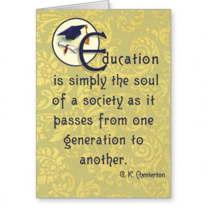 Graduation Card G.K. Chesterton quote