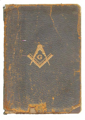 dopaminedelay:Cover of Masonic Bible — King James Version.