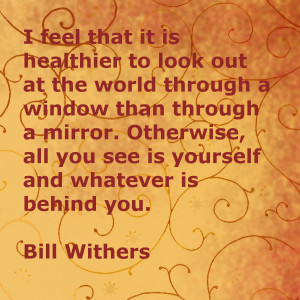 Bill Withers schaut aus dem Fenster