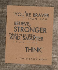 senior quote! 8 x 10 Kraft Art Print Christopher Robin Quote by ...