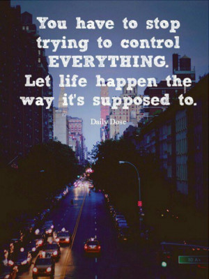 Stop controling...