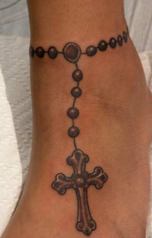 Browse and search rosary beads ankle tattoo images.