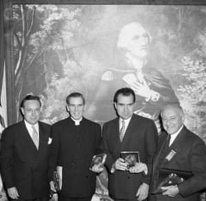 Archbishop Sheen and Cecil B. DeMille Receiving Freedom Award