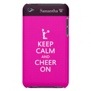 Keep Calm and Cheer On, Cheerleader Pink iPod Touch Case-Mate Case