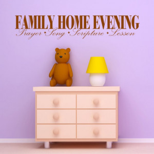 Family, Home, Evening Wall Sticker Quote Wall Art