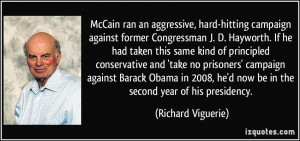 McCain ran an aggressive, hard-hitting campaign against former ...
