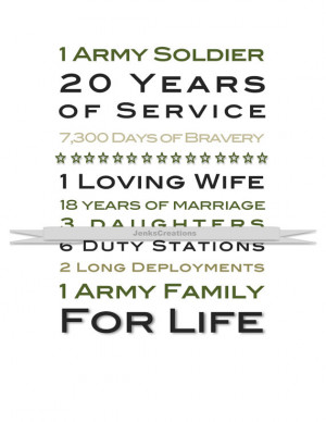 Army Custom Print. Great Gift Idea for Military Retirement!