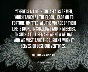William Shakespeare Quotes On The Tides