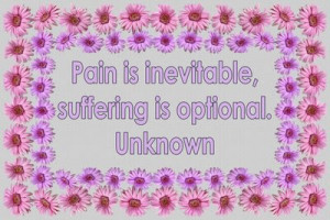 PAIN VS SUFFERING QUOTE WITH