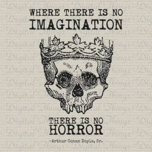 Halloween Skeleton Skull Crown Sherlock Holmes Quote Print Digital ...