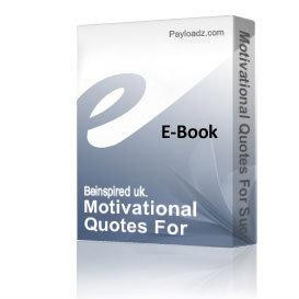 Home eBooks Self Help Motivational Quotes For Successful Men & Women