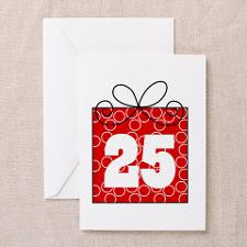 25th Birthday Mod Gift Greeting Card for