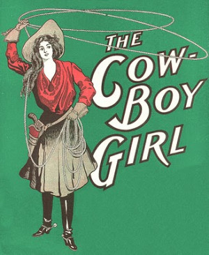 Vintage cowgirl graphic