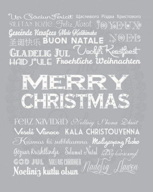 ... Print - Say Merry Christmas in every language! - The Paper Parlour.com
