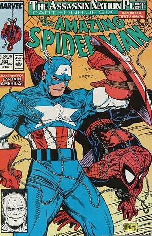 Todd McFarlane Spiderman & Cap CoverAmazing Spiders Man, Todd ...