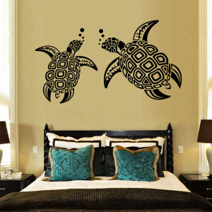 home wall decals kids room turtle couple wall decal