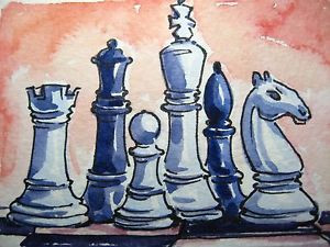 ÃÂ Chess Black White Chessmen Game King Rook Bishop Pawn Collectible ...
