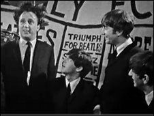 Ken Dodd standing in for George Harrison, 1964.