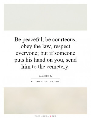 ... Hand On You, Send Him To The Cemetery Quote | Picture Quotes & Sayings