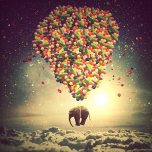 Elephant And Balloons Art