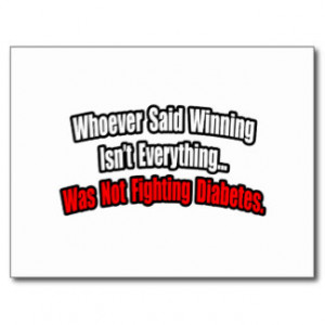 Diabetes Fighting Quote Post Card