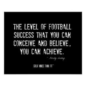 Football Poster with Motivational Quote