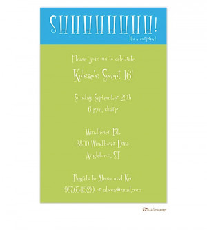 Design iv136 blue Surprise Party Invitations