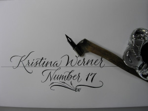 Calligraphy Flourish Friday - Quote Book Winner