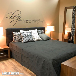 ... that deplorable curtailment of the joy of life wall quote decal will