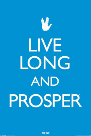 Star-Trek-Live-Long-and-Prosper-POSTER-60x90cm-NEW-Spock-Vulcan-salute ...