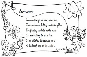 Acrostic poem using the letters in this word: SUMMER