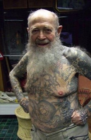 ... what your tatt will look like in 40 years: 14 old people with tattoos